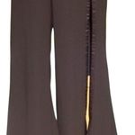 Cache Black UN-ZIP 32" LEG TO THIGH Pant Satin Seam Flair Flat Front NWT $138 Photo 3