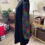 SheIn black Dress with colorful sequin long sleeves in size M Photo 3