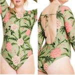 Agua Bendita  x Target Peony Print Long Sleeve One Piece Swimsuit Photo 6