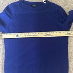 Talbots Royal Blue 100% Cashmere 3/4 Sleeve Crewneck Sweater Size Medium Chic Photo 4