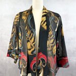Chico's  Women Kimono Jacket Size Large Maximalist Boho Luxe Art Statement Layer Photo 0