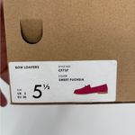 J.Crew Sueded bow loafers Sweet Fuschia Pink Size 5.5 Photo 2