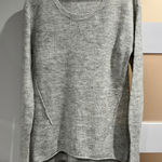 Cozy soft oversized grey Long Sleeve Crew Neck Pullover Sweater Size S Gray Photo 0
