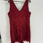 Kendall + Kylie  NWT Red Lace Tie Romper Photo 4