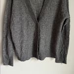 Apiece Apart  SOFTEST TISSUE WEIGHT CASHMERE SILK CARDIGAN IN CHARCOAL MEDIUM Photo 5