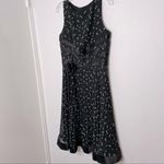 Oleg Cassini Black Tie  Vintage Black Polka Dot Dress size 10 Photo 1
