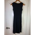 Kookai  Wrap Midi Dress 1 Black‎ Glam LBD Night Out Semi Formal Classic Witchy Photo 3