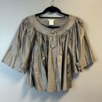 Tony Cohen Bolero Jacket Grey Silk Blend Two Button Dressy Shrug Sz 6 EUC Photo 0