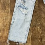 PacSun  high-rise straight distressed light wash button butterfly denim jeans Photo 3