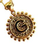 Gold tone G monogram pendant necklace Photo 7