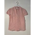 Caribbean Joe  · Pintuck Embroidered Tunic Blouse · Cotton · Pastel Pink · Medium Photo 2