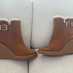 Franco Sarto Women's Ulayna Whiskey Suede Brown Ankle Boot With Buckle 7M Photo 3