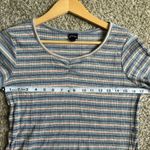 Art Class π¦ Blue Pink Striped Short Sleeve Baby Tee Stretch Comfy Pastel Large Photo 4