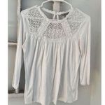 G.H. Bass White Lace Chest Detail Women's Small Photo 0