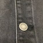 Free People  Black Washed Denim Distressed Skirt Photo 4