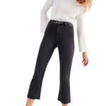 BDG Kick Flare High Rise Crop Jeans Washed Black Size 24 Photo 0