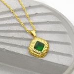 Emerald Pendant Necklace Green Photo 1