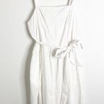 Calypso St. Barth  White Eyelet Tie Waist Mini Dress Size 14 Photo 0