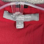 Ny Collection  Shirt Womens Large Petite Red Black‎ Ruffle Button Up Boho Cottage Photo 5