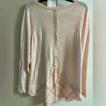 Torrid  baby pink layered look button back crewneck pullover sweater. Large Photo 4