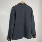 Icelandic Design Gray Wool Cardigan Sweater Jacket Womens XL Embroidered Photo 1