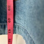 Victorian Era Jean Dress Denim Embroidered Floral Butterfly Blue Photo 6