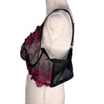Torrid  Floral Embroidered Mesh Underwire Bra 4X 26 Black Fuchsia Photo 6