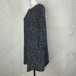 Clara Sun Woo Black‎ Brushstroke Printed Knit Tunic Dress Size US Medium Black Photo 5