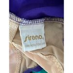 Vintage 80s Swimsuit One Piece Purple Gold Size Medium Modest Fit Pool USA Made Photo 2