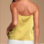 Lulus  gold / yellow scalloped silk top Photo 1
