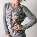 Joie Soft  Geo Silk Front Sweatshirt Top Photo 0