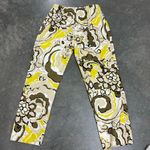 St. John  Womens 2 Yellow Brown European Summer Old Money Vintage Cropped Pants Photo 4