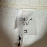 NEW Calia Womens XL 1/4 1/2 Zip Pullover Cream Textured Oversized Athleisure Photo 5