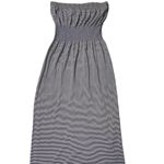 Lark + Grey Smocked Strapless Midi Casual Dress Blue Size XS Photo 3