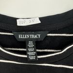 Ellen Tracy  Black and White Striped “Jingle Belle” Top Photo 2