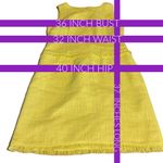 Calvin Klein LEMON YELLOW TWEED SHEATH DRESS WITH FRINGE (10) Photo 10