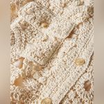 Boston Proper Crochet Three Quarter Sleeve Jacket Cream Medium Boho Cottagecore Photo 10