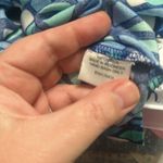 Escapada  Blue Geometric Print Blouse w/ Tassels Photo 5