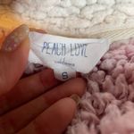 Peach Love California PEACH LOVE Pink‎ Collared Small Zip Teddy Jacket White Photo 2