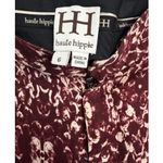 Haute Hippie The Tailored Slim Shady Pants Silk Sz 6 Merlot Snake Print Photo 4