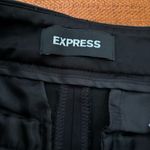 EXPRESS Women’s Columnist Black Pants Red Side Stripe Ankle Length Mid Rise 00R Photo 2