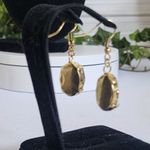 Gold Brooch Pin / Pendant Necklace with Earrings Set Photo 9