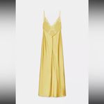 ZARA Women's SATIN LACE MIDI DRESS XS Photo 1