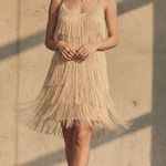sophyline paris Beige Fringe Mini Dress NWT size S Tan Photo 0