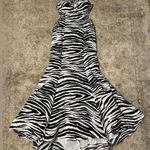 Betsy and Adam Zebra Print Formal Gown Dress Photo 0