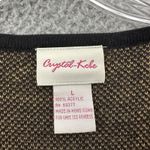 Vintage Crystal Kobe Sweater Vest Retro Academia Preppy Grunge Plaid Women Large Black Photo 3