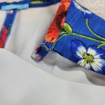 J. McLaughlin Margot Cropped Pants Womens 8 Blue Floral Butterfly Side Zip Capri Photo 11