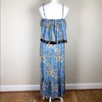 Boohoo Blue Yellow Floral Maxi Dress Size 8 Photo 1