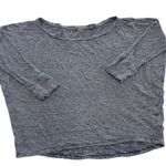 Athleta Shirt Womens XS Blue White Striped Lightweight Long Sleeve Top Linen Photo 0