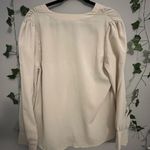Amazon Elegant Cream Blouse Size XL Tan Photo 3